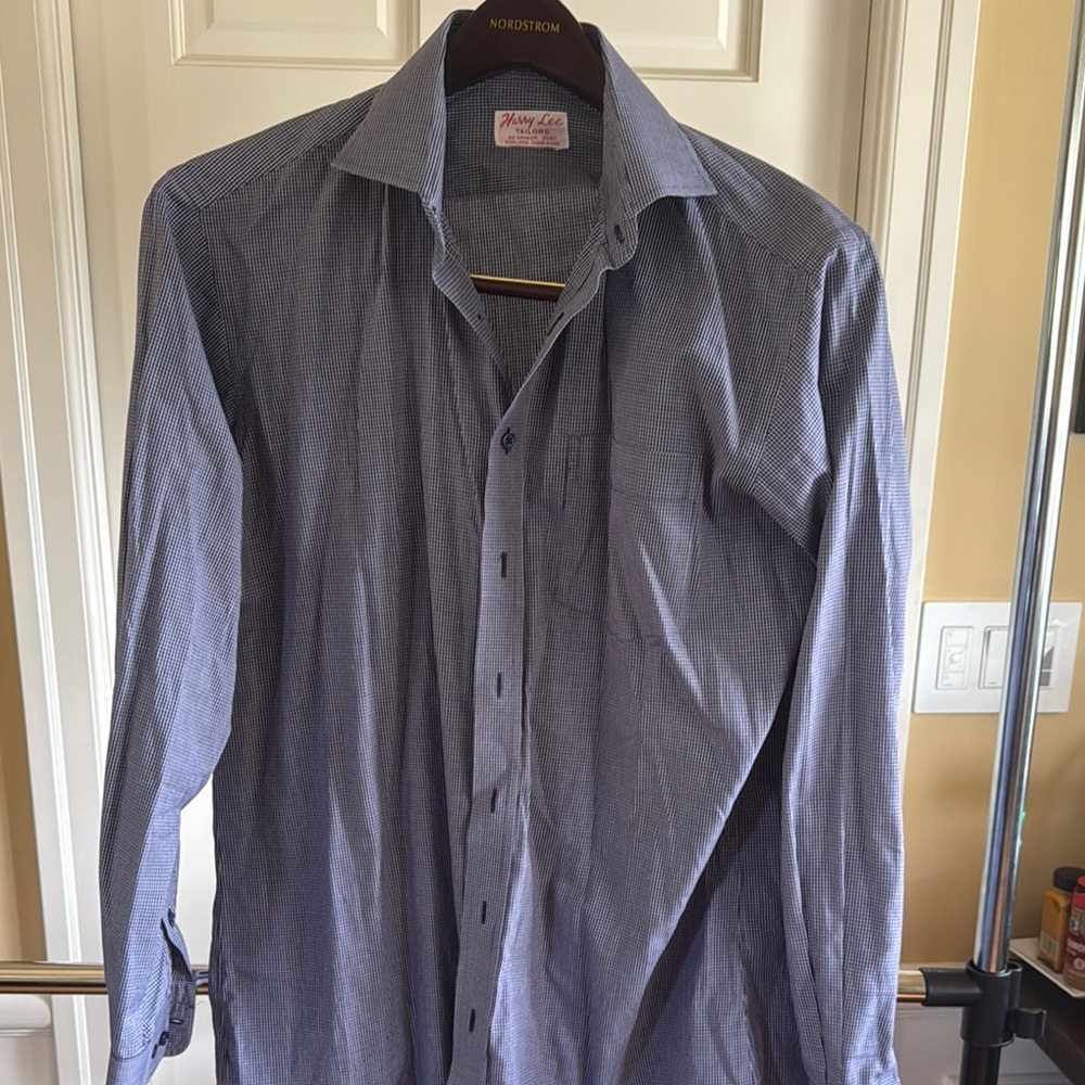 Perry Ellis Blue Dress Shirt Business Professional